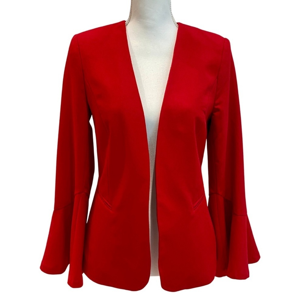Worthington Red Blazer flare open - Picture 1 of 13
